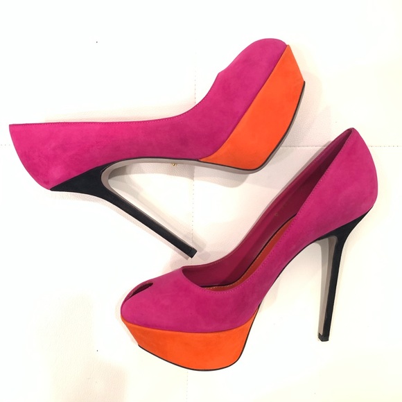 Sergio Rossi Shoes - SERGIO ROSSI Multi Color Suede Pumps Sz 39.5